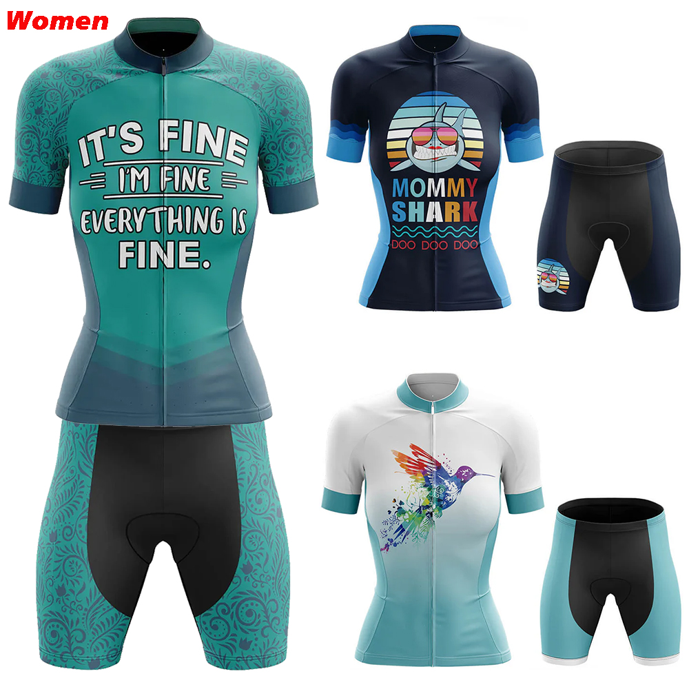 Mountain Biking Outfits Women - I'm Fine Полиэстер Одежда для велоспорта
