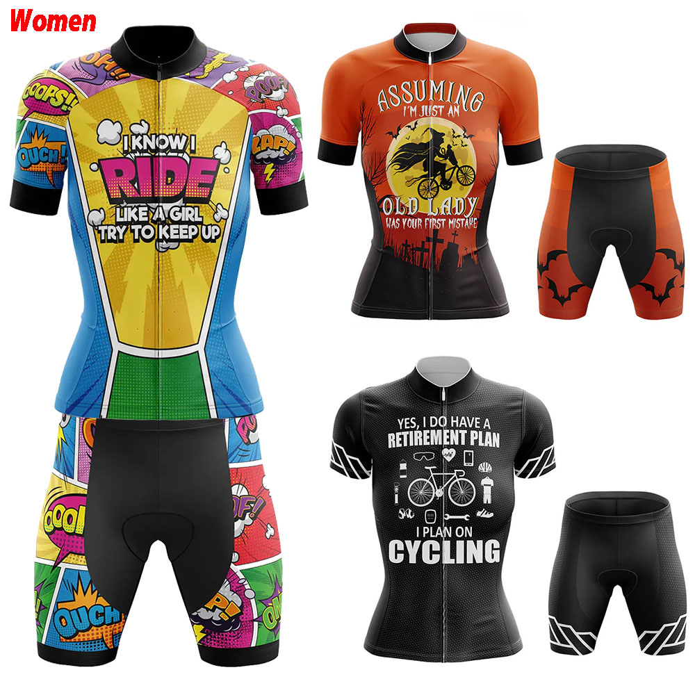 Mountain Biking Outfits Women - Like A Girl Комикс Полиэстер Одежда