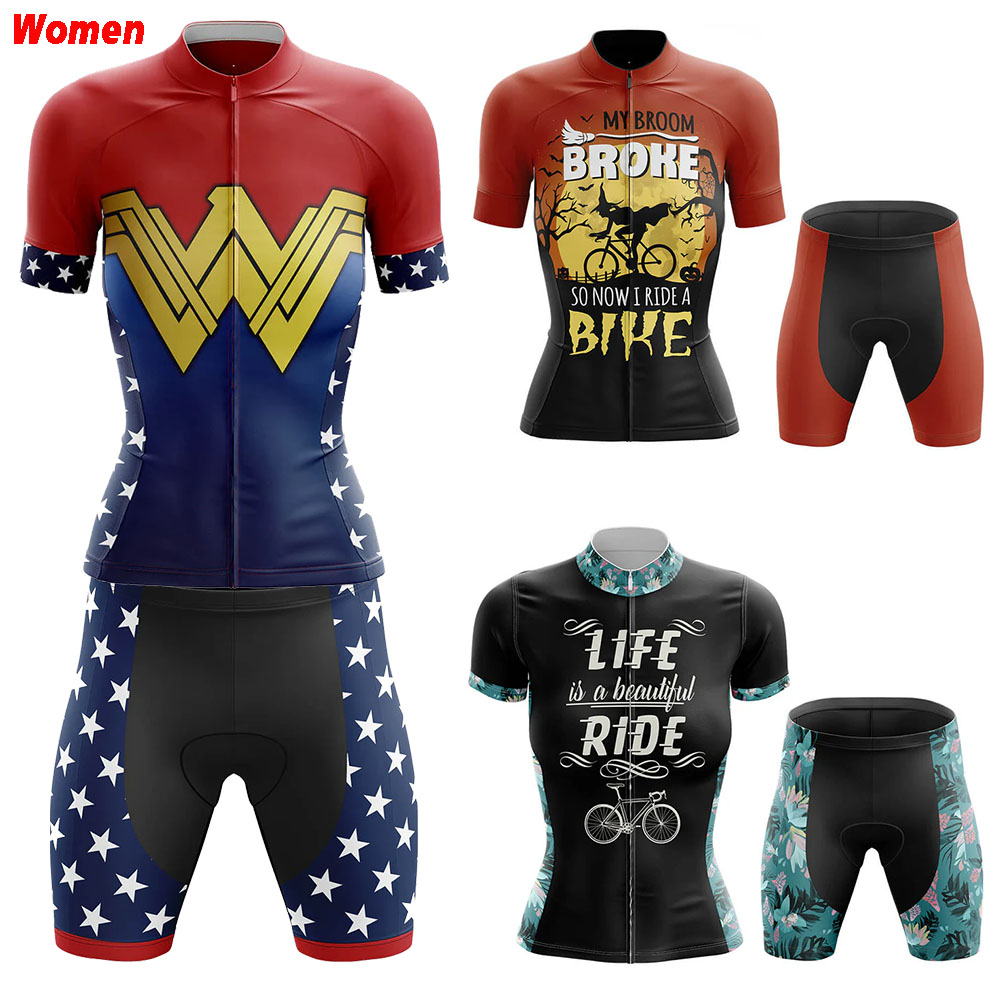 Mountain Biking Outfits Women - My Broom Broke Полиэстер Одежда для