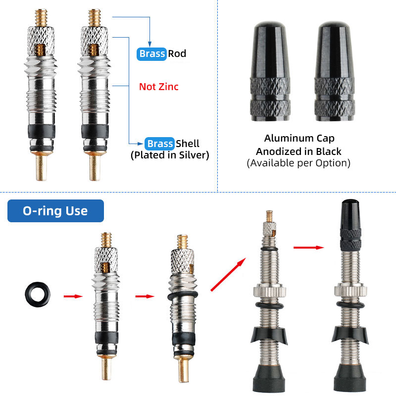 Велосипедный клапан Presta/FV  – обзор и цена Tubeless Valve Core
